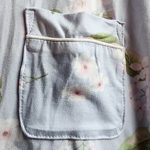 Laura Ashley Purple Floral Button Down Pajama Shirt Size Large - Picture 8 of 14